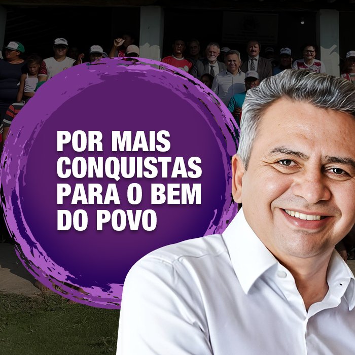 Por mais conquistas para o bem do povo - roxo