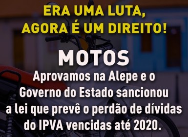 Anistia do IPVA de motos